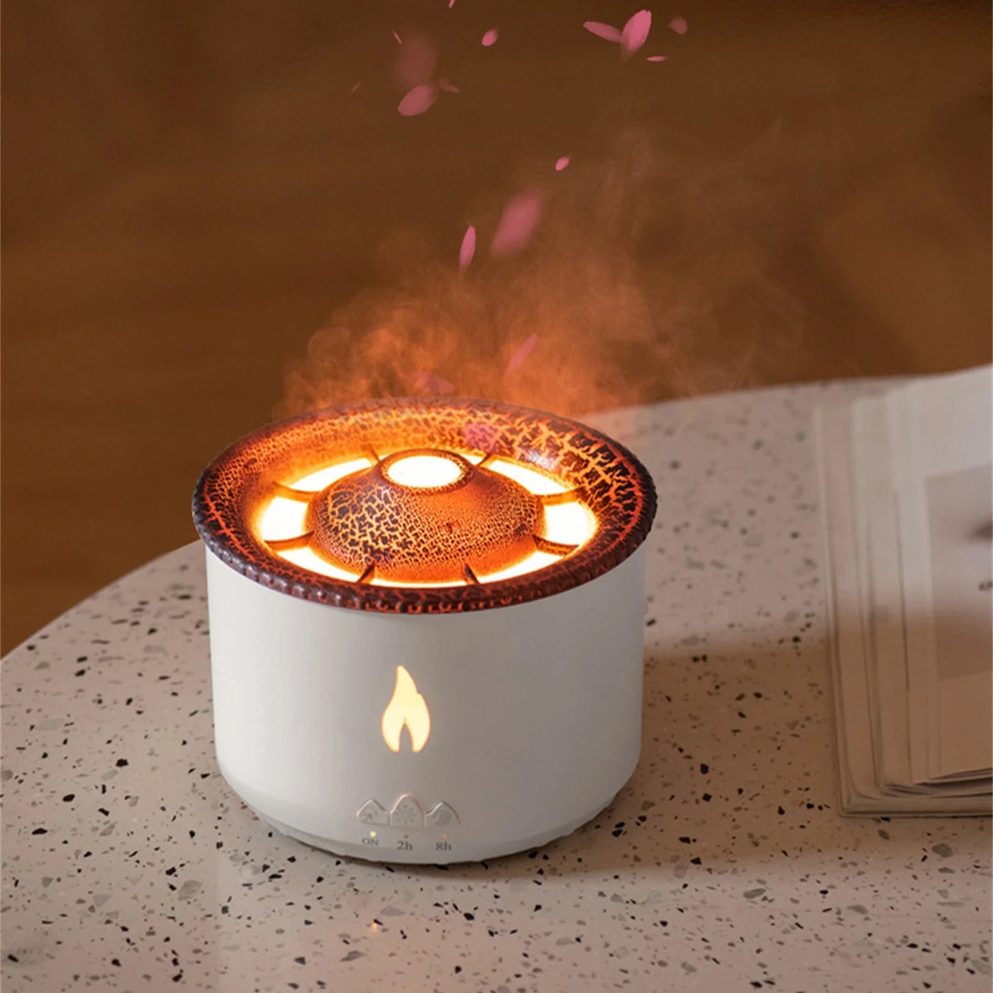 Flame Humidifier Mute Aromatherapy Machine Bedroom Lighting Large Fog Volume Air Purification Diffuser Aromatherapy Machine