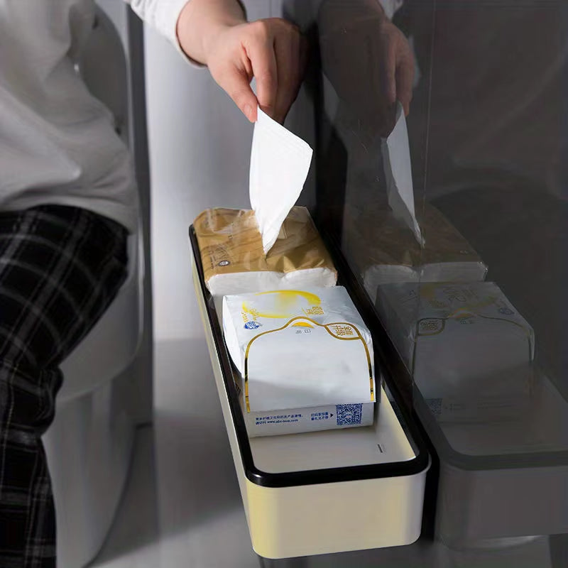 1Pc Toilet Bathroom Storage Cabinet Rack Wall Hanging Hole Free Multifunctional Artifact above Toilet Rack White Shelf Organizer