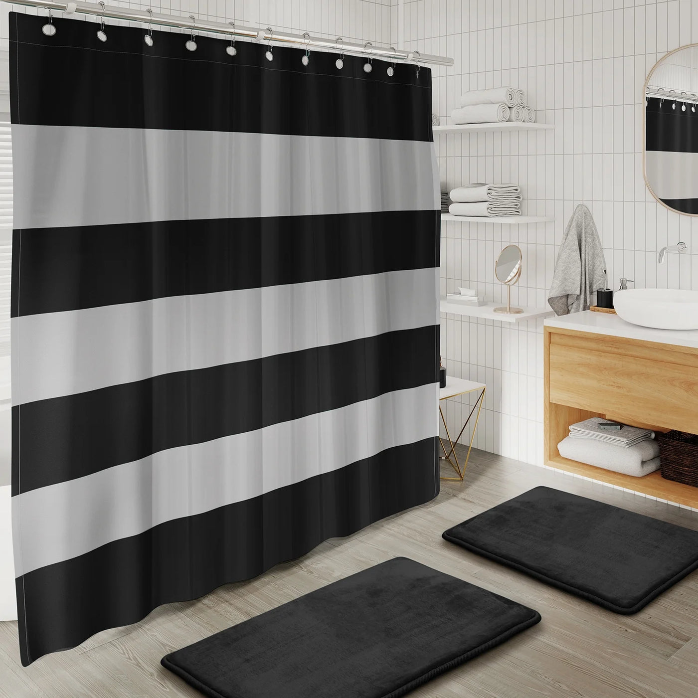 20 Piece Bathroom Accessories Set, Black Bathroom Decor Set