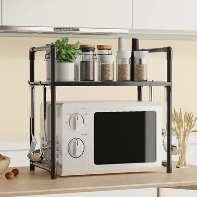 Microwave Shelf Condiment Organizer Shelf Multi-Layer Kitchen Storage Rack Simple Countertop Organizer Kitchen Accessories