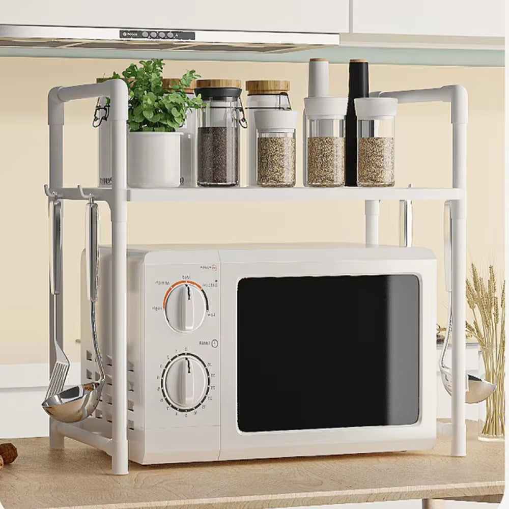 Microwave Shelf Condiment Organizer Shelf Multi-Layer Kitchen Storage Rack Simple Countertop Organizer Kitchen Accessories