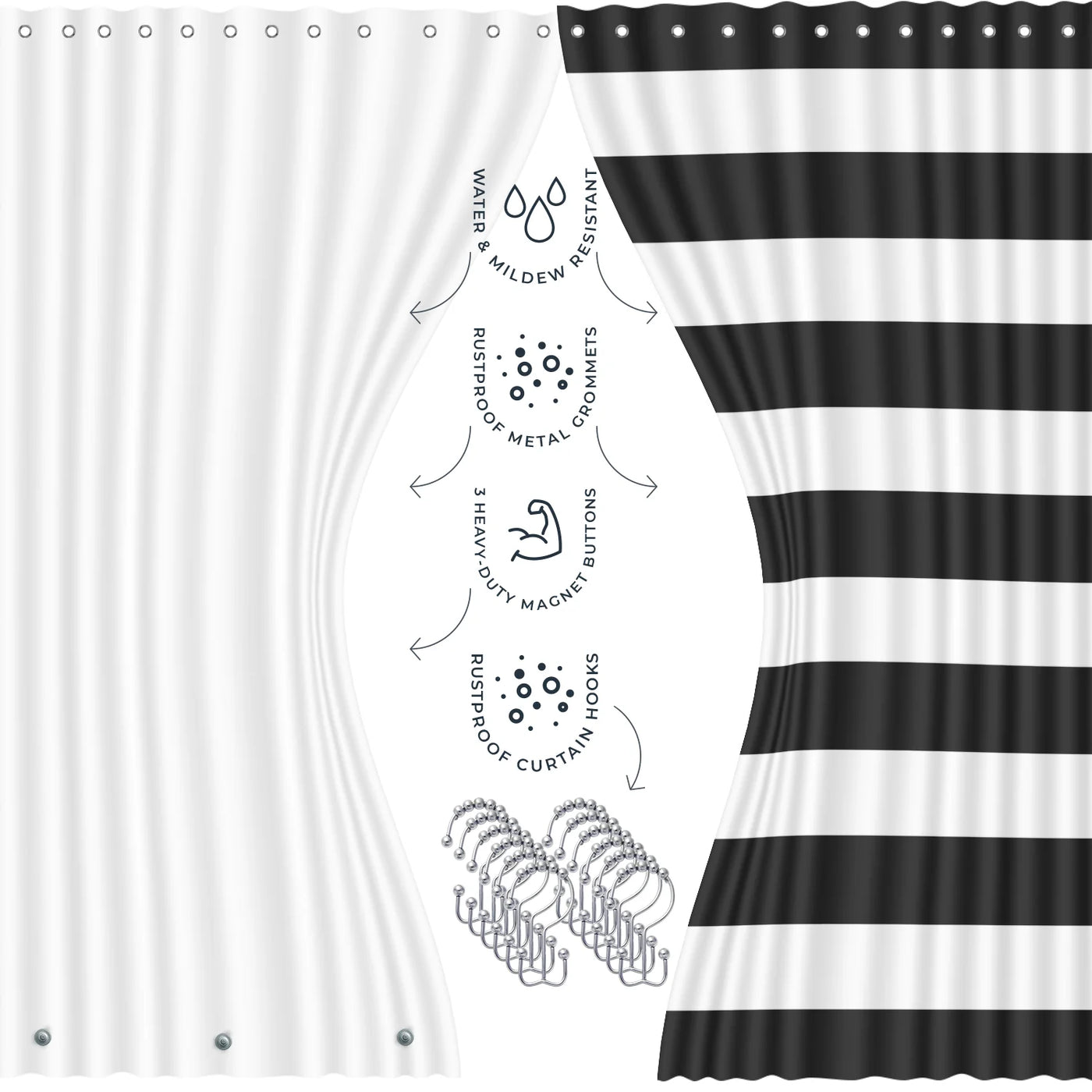 20 Piece Bathroom Accessories Set, Black Bathroom Decor Set