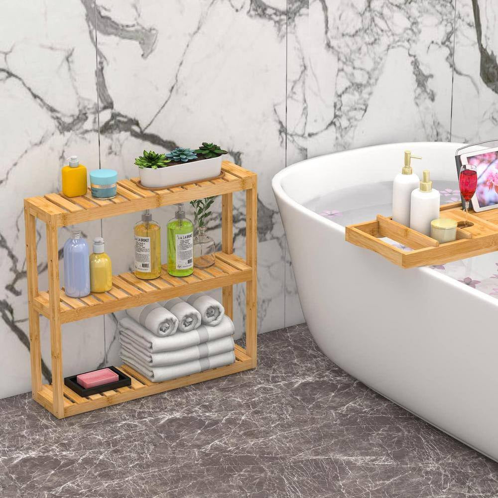 23.62 In. W X 21.26 In. H X 5.91 In. D Bathroom Shelves over the Toilet Storage, Wall Mounted with Adjustable Shelves