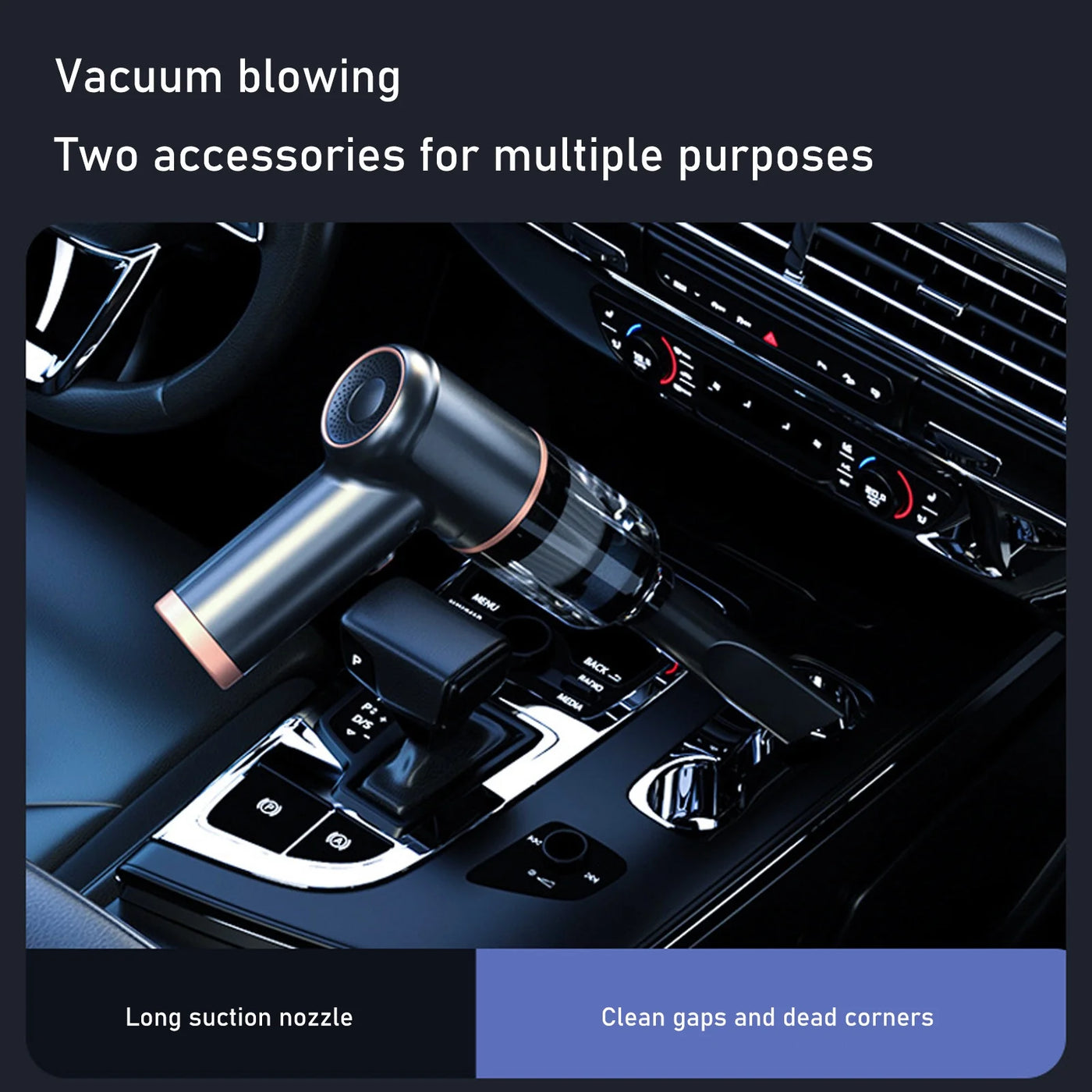 Vacuum Cleaner Home Appliances Handheld Cordless Vacuum Cleaner Powerful Suction Power, for Cars/Rvs/Trucks, Hepa Filtration and Easy Cle-Ar Collection Bin, Usb Charging Cable Included