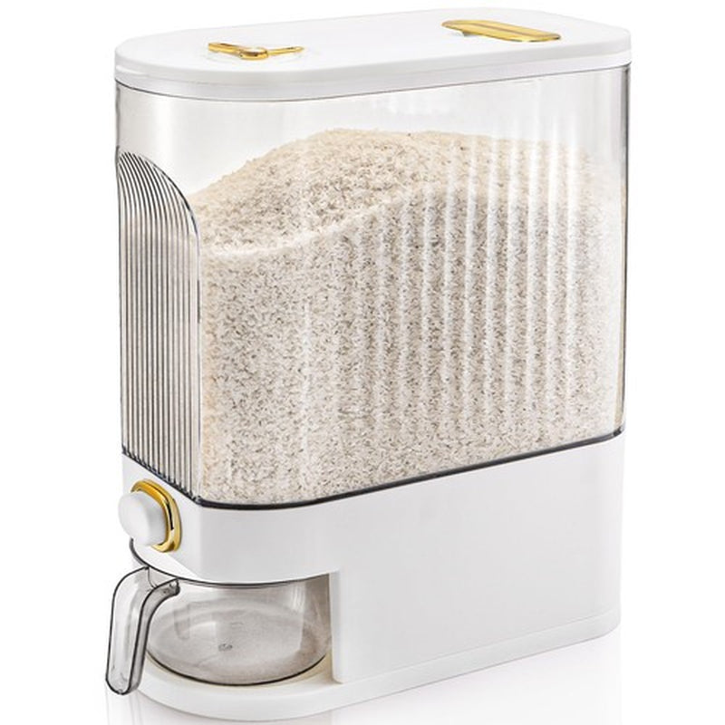 Clear Rice Holder Dispenser 22 Lbs Large Grain Storage Container with Measuring