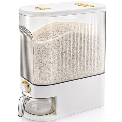 Clear Rice Holder Dispenser 22 Lbs Large Grain Storage Container with Measuring