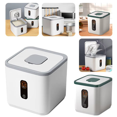 5KG Household Rice Dispenser with Measuring Cup Rice Moistureproof Airtight Storage Container for Kitchen Organization