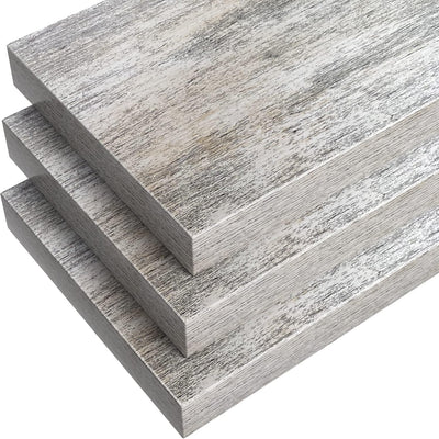 Floating Shelves - 3 Pack 16 Inch Rustic Wall Shelves for Bedroom, Kitchen, Living Room, Bathroom Shelves, Home Decor, Office - Floating Shelf for Trophy, Books, Frames, Toilet Paper