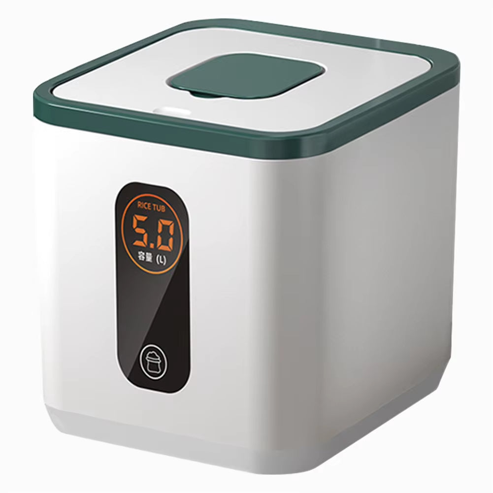5KG Household Rice Dispenser with Measuring Cup Rice Moistureproof Airtight Storage Container for Kitchen Organization