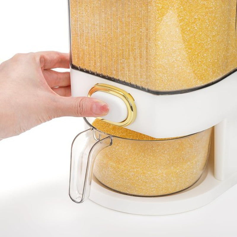 Clear Rice Holder Dispenser 22 Lbs Large Grain Storage Container with Measuring