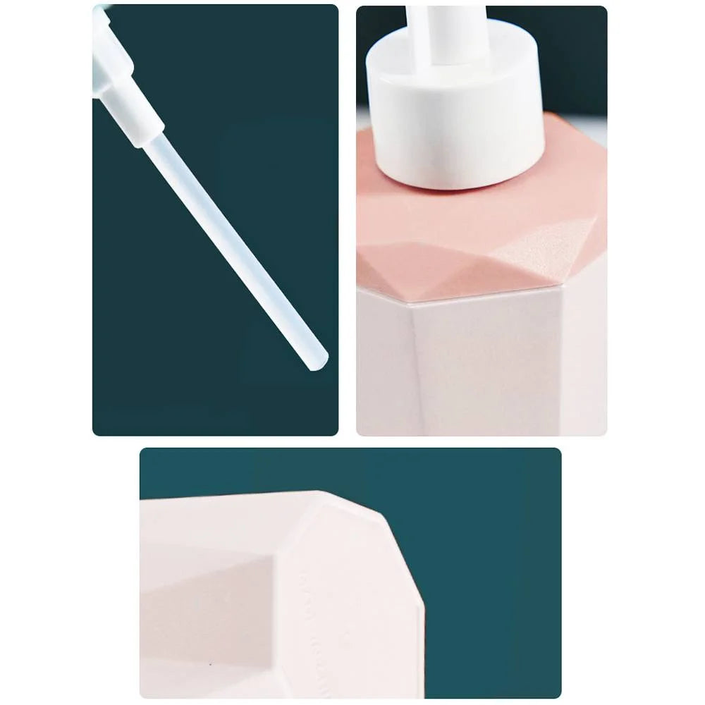 4 Piece Pink Bathroom Accessories Set Plastic Luxury Couple Wash Kit Shower Room Bathroom Decoration