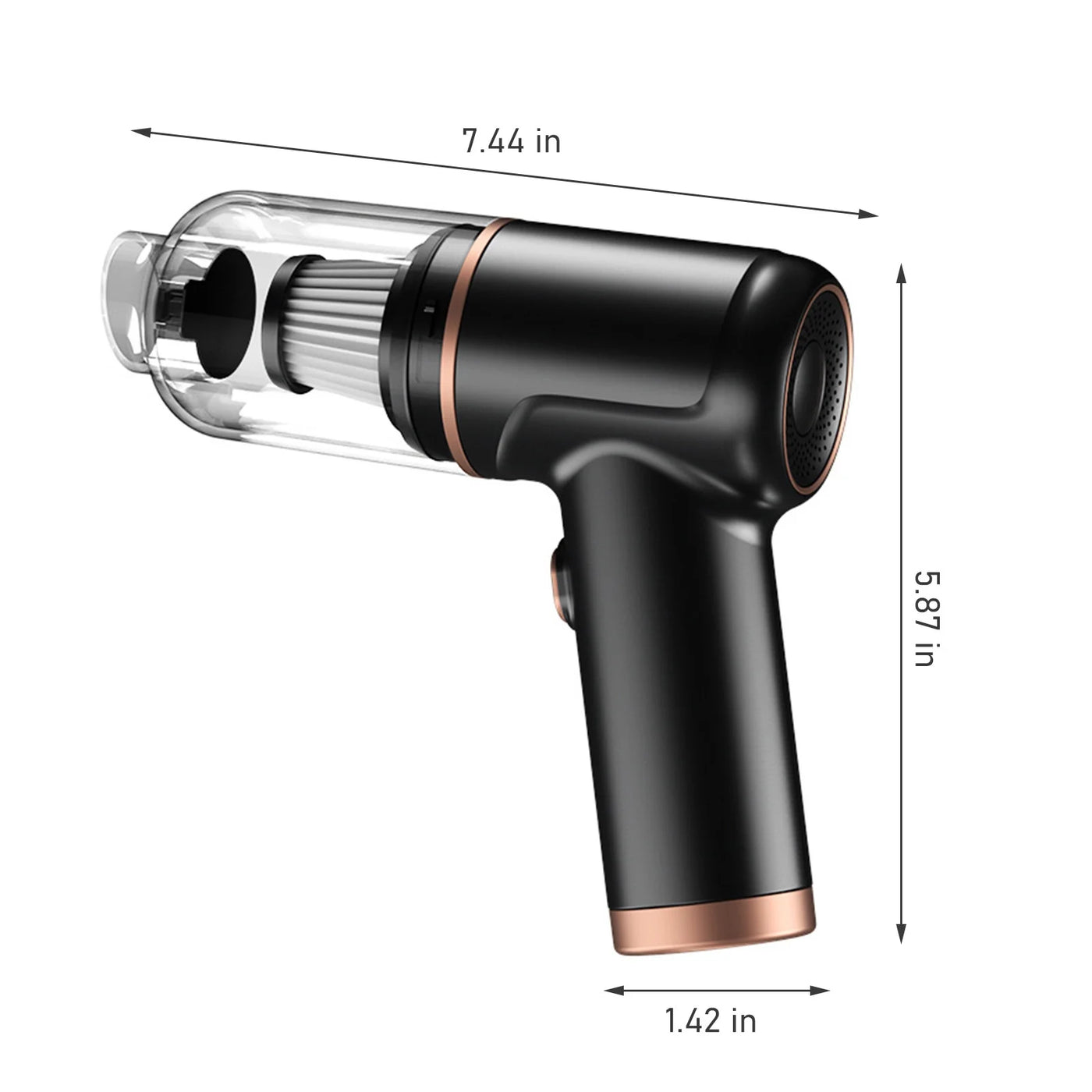 Vacuum Cleaner Home Appliances Handheld Cordless Vacuum Cleaner Powerful Suction Power, for Cars/Rvs/Trucks, Hepa Filtration and Easy Cle-Ar Collection Bin, Usb Charging Cable Included