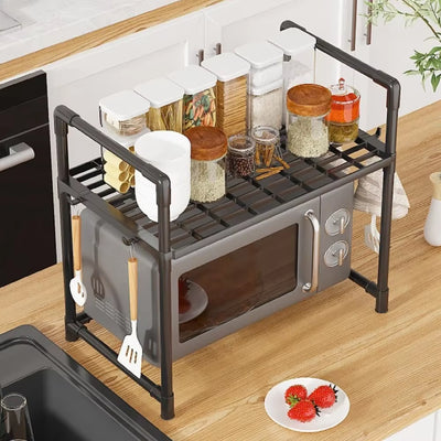 Microwave Shelf Condiment Organizer Shelf Multi-Layer Kitchen Storage Rack Simple Countertop Organizer Kitchen Accessories