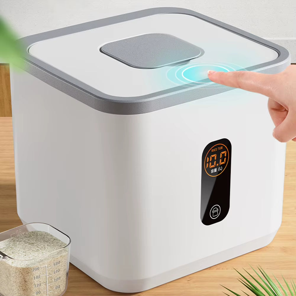 5KG Household Rice Dispenser with Measuring Cup Rice Moistureproof Airtight Storage Container for Kitchen Organization
